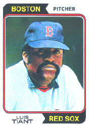 1974 Topps Baseball Cards      167     Luis Tiant
